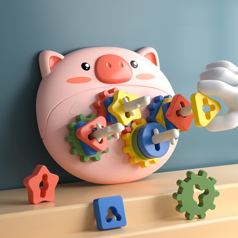    Piglet Gear Set Į   θ-ڳ ȣ ۿ   Montessori Toys
